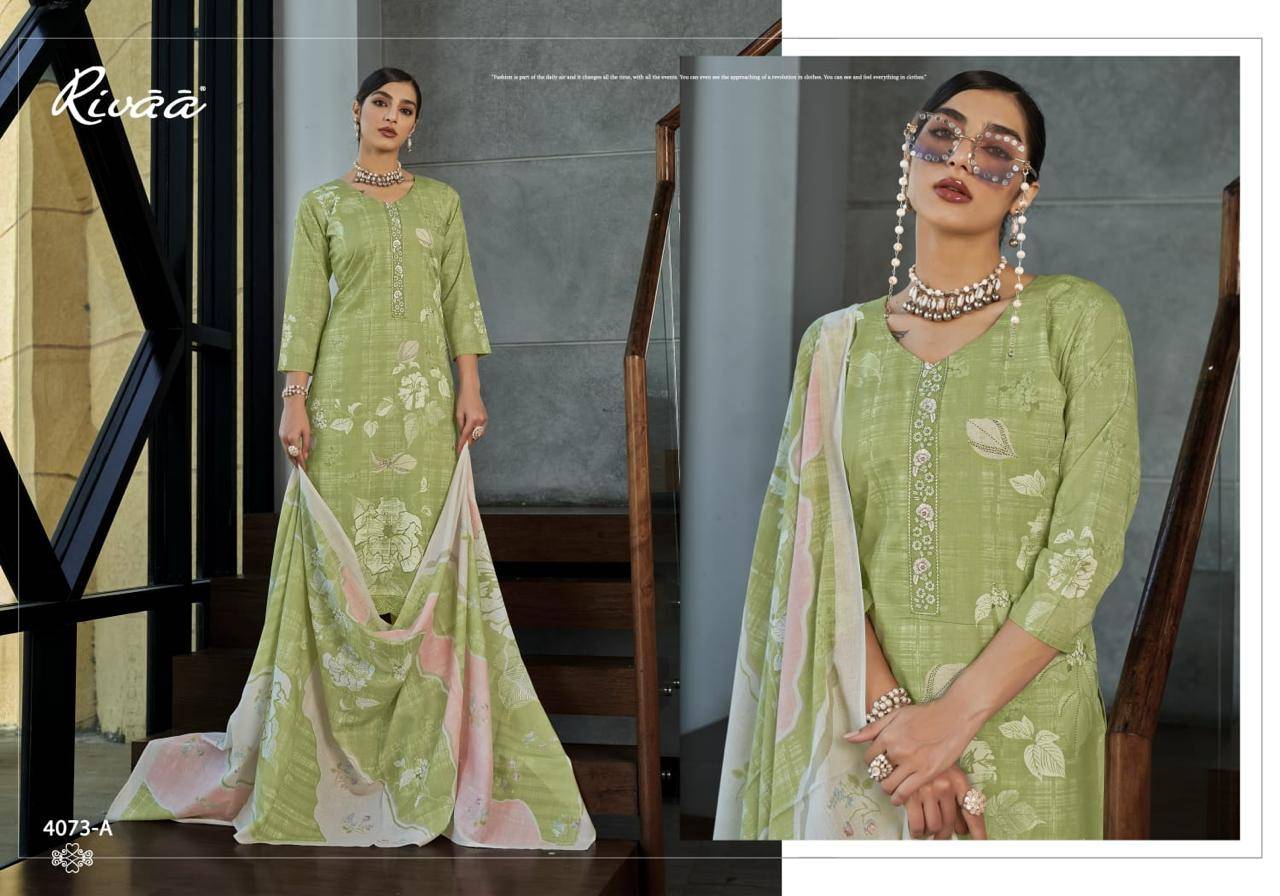 MASHA By RIVAA Stylish Beautiful Colourful Pure Italian Lawn Dresses At Wholesale Price